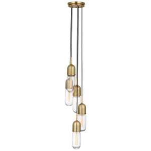 Visual Comfort Signature - TOB 5646HAB-CG-5 - LED Pendant - Junio - Hand-Rubbed Antique Brass