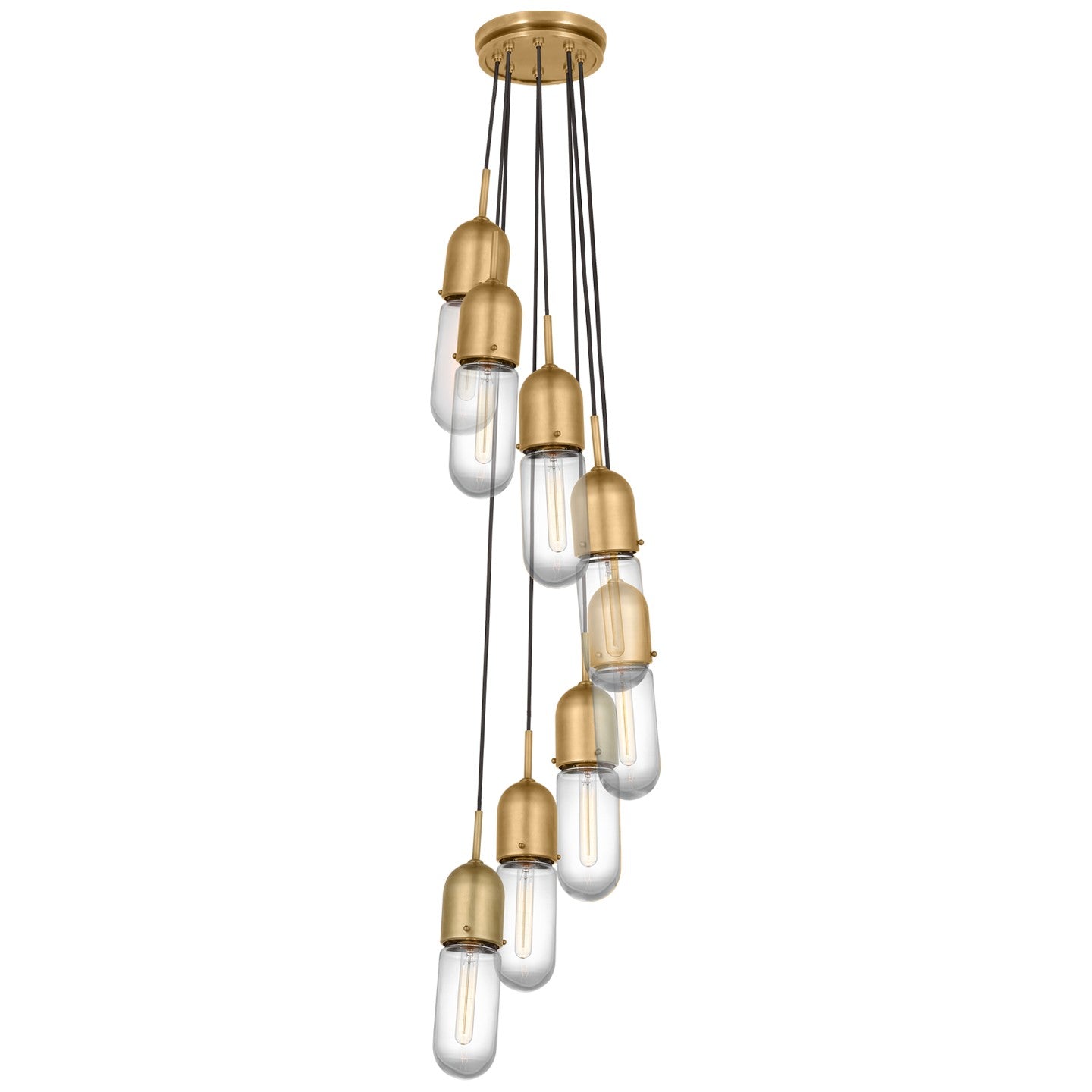 Visual Comfort Signature - TOB 5646HAB-CG-8 - LED Pendant - Junio - Hand-Rubbed Antique Brass