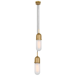 Visual Comfort Signature - TOB 5646HAB-FG-2 - LED Pendant - Junio - Hand-Rubbed Antique Brass