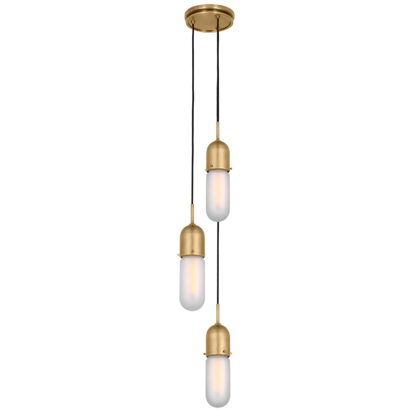 Visual Comfort Signature - TOB 5646HAB-FG-3 - LED Pendant - Junio - Hand-Rubbed Antique Brass