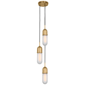 Visual Comfort Signature - TOB 5646HAB-FG-3 - LED Pendant - Junio - Hand-Rubbed Antique Brass