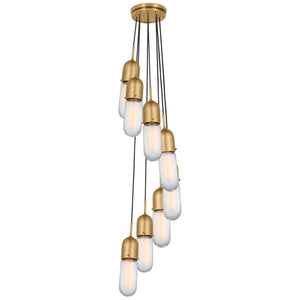 Visual Comfort Signature - TOB 5646HAB-FG-8 - LED Pendant - Junio - Hand-Rubbed Antique Brass