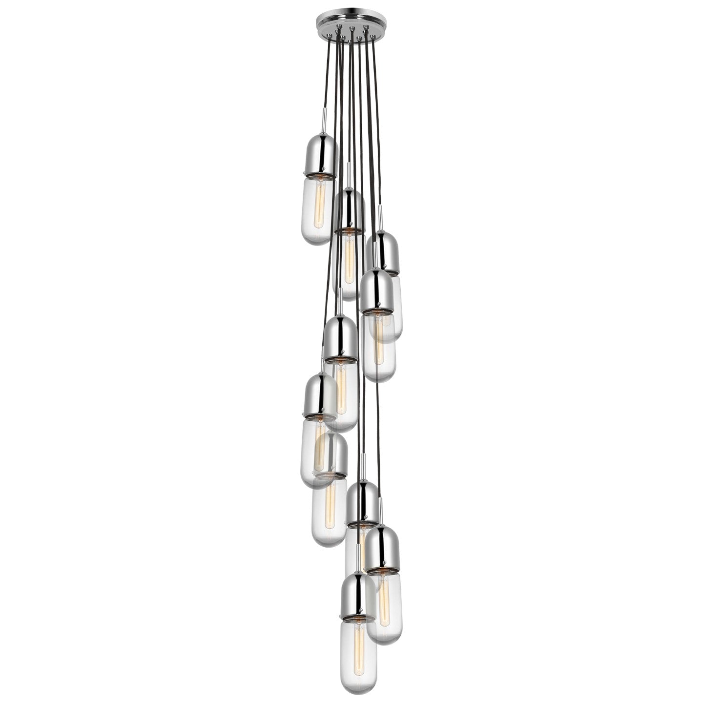 Visual Comfort Signature - TOB 5646PN-CG-10 - LED Pendant - Junio - Polished Nickel