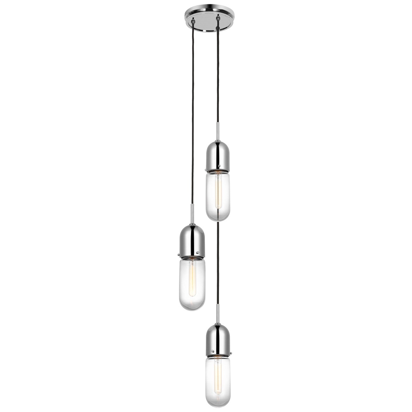 Visual Comfort Signature - TOB 5646PN-CG-3 - LED Pendant - Junio - Polished Nickel