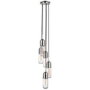 Visual Comfort Signature - TOB 5646PN-CG-5 - LED Pendant - Junio - Polished Nickel