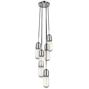 Visual Comfort Signature - TOB 5646PN-CG-6 - LED Pendant - Junio - Polished Nickel