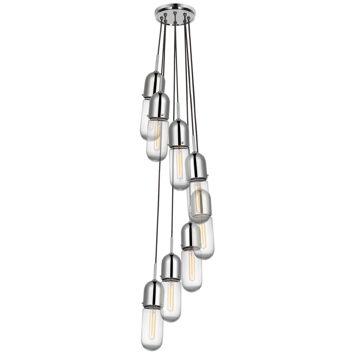 Visual Comfort Signature - TOB 5646PN-CG-8 - LED Pendant - Junio - Polished Nickel