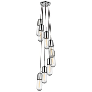 Visual Comfort Signature - TOB 5646PN-CG-8 - LED Pendant - Junio - Polished Nickel