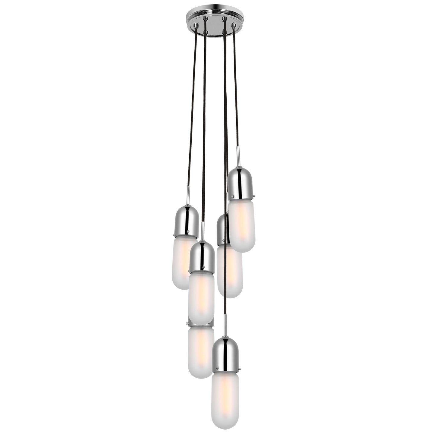 Visual Comfort Signature - TOB 5646PN-FG-6 - LED Pendant - Junio - Polished Nickel