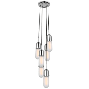 Visual Comfort Signature - TOB 5646PN-FG-6 - LED Pendant - Junio - Polished Nickel