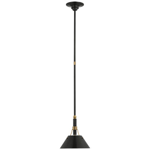 Visual Comfort Signature - TOB 5722BZ/HAB-BZ - LED Pendant - Turlington - Bronze and Hand-Rubbed Antique Brass