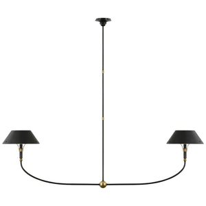 Visual Comfort Signature - TOB 5728BZ/HAB-BZ - LED Linear Chandelier - Turlington - Bronze and Hand-Rubbed Antique Brass