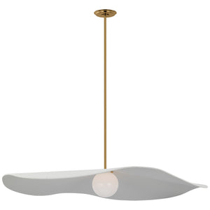 Visual Comfort Signature - WS 5042HAB-WHT - LED Pendant - Mahalo - Hand-Rubbed Antique Brass