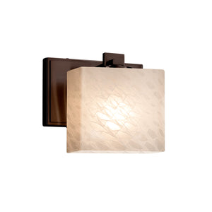 Justice Designs - FSN-8447-55-WEVE-DBRZ - One Light Wall Sconce - Fusion - Dark Bronze