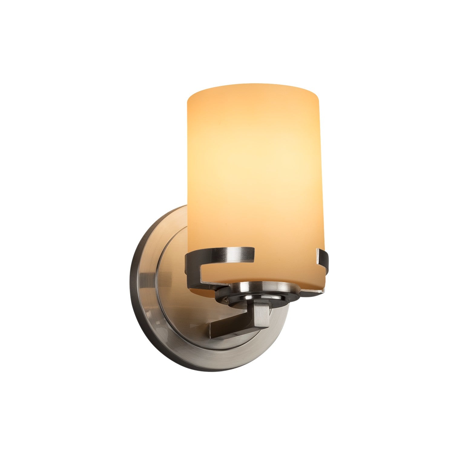 Justice Designs - FSN-8451-10-ALMD-NCKL - One Light Wall Sconce - Fusion - Brushed Nickel