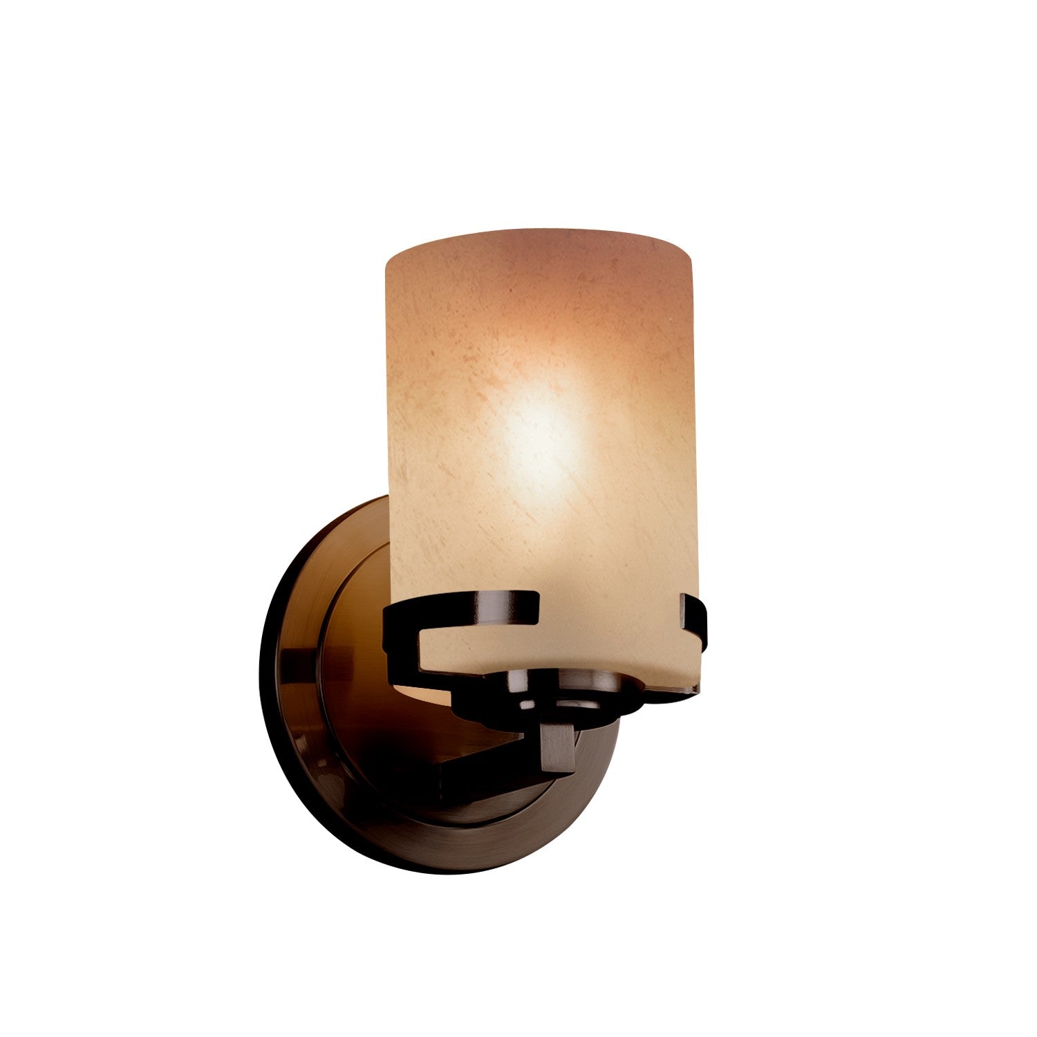 Justice Designs - FSN-8451-10-CRML-DBRZ - One Light Wall Sconce - Fusion - Dark Bronze