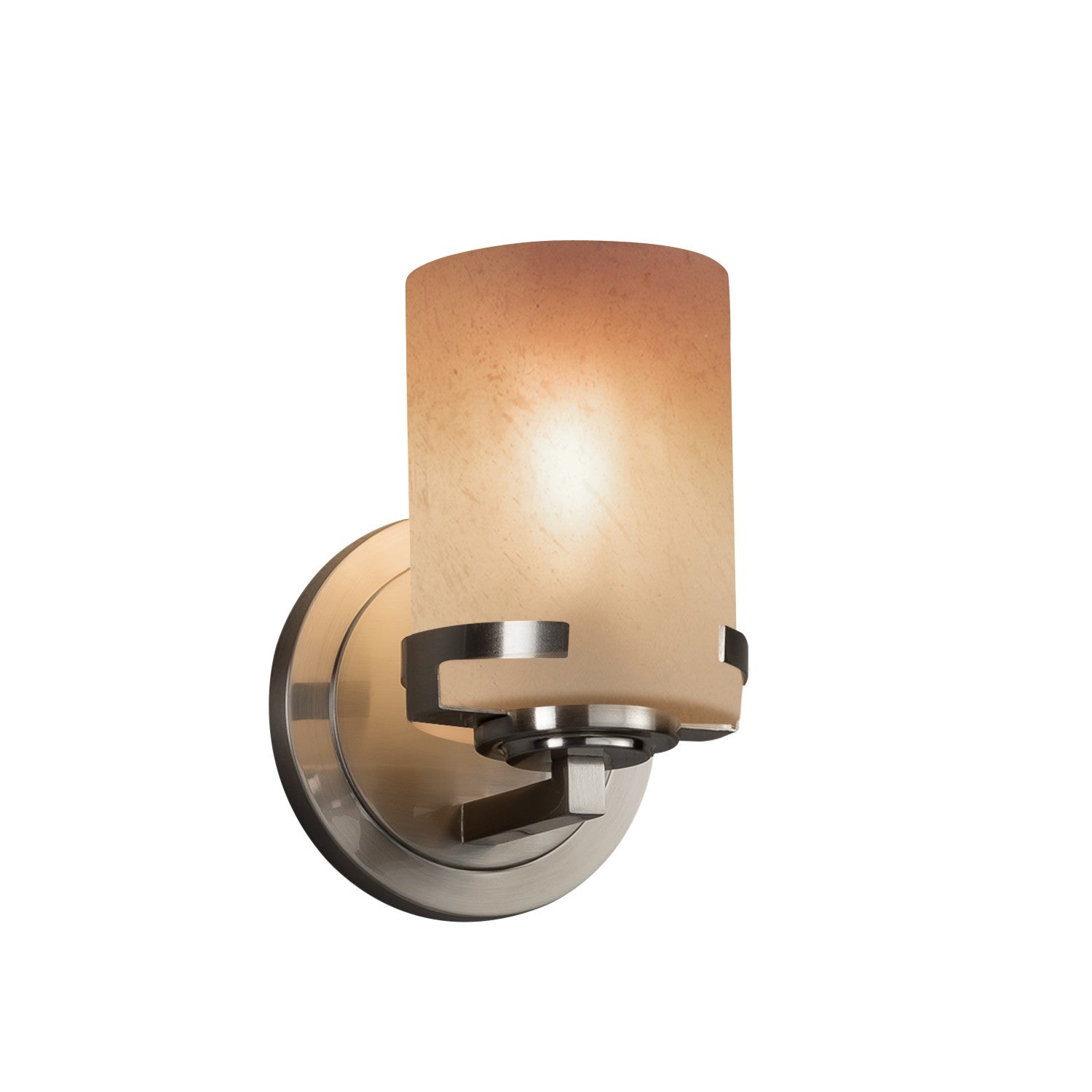 Justice Designs - FSN-8451-10-CRML-NCKL - One Light Wall Sconce - Fusion - Brushed Nickel