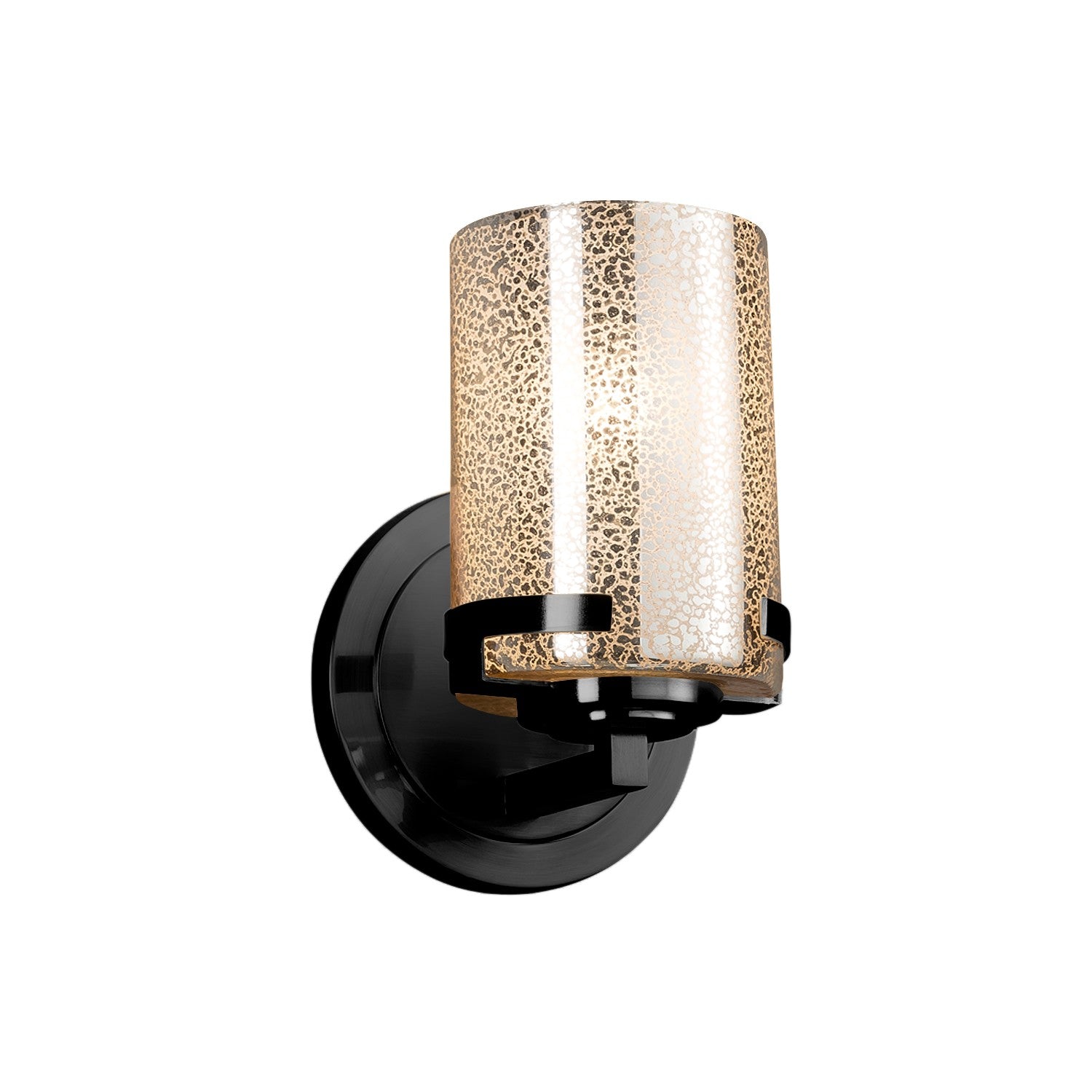 Justice Designs - FSN-8451-10-MROR-MBLK - One Light Wall Sconce - Fusion - Matte Black