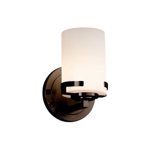 Justice Designs - FSN-8451-10-OPAL-DBRZ - One Light Wall Sconce - Fusion - Dark Bronze