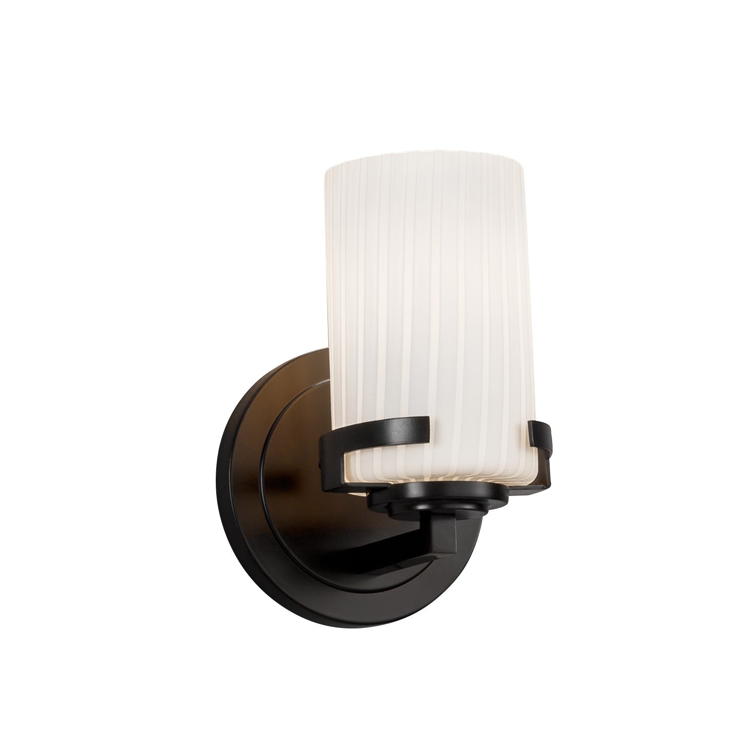 Justice Designs - FSN-8451-10-RBON-MBLK - One Light Wall Sconce - Fusion - Matte Black