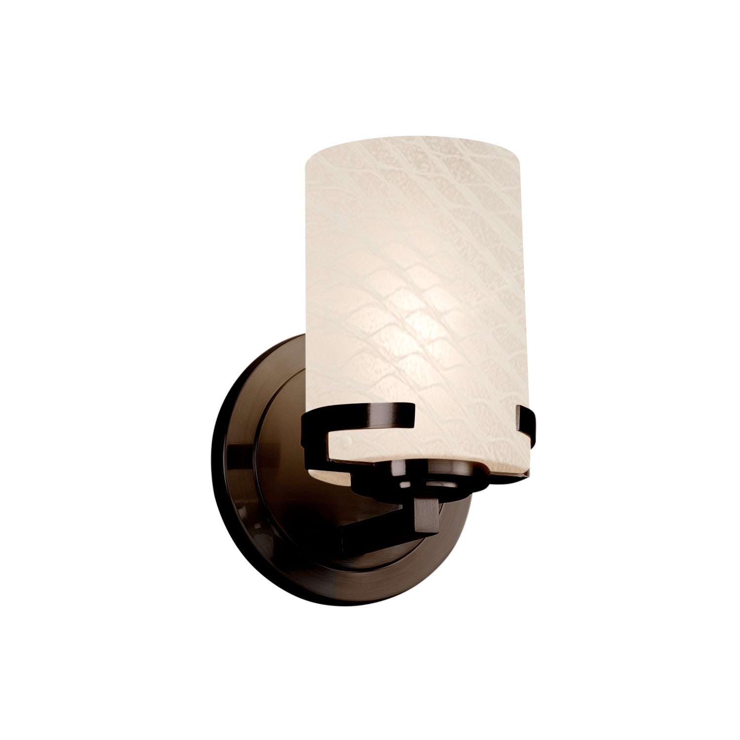 Justice Designs - FSN-8451-10-WEVE-DBRZ - One Light Wall Sconce - Fusion - Dark Bronze