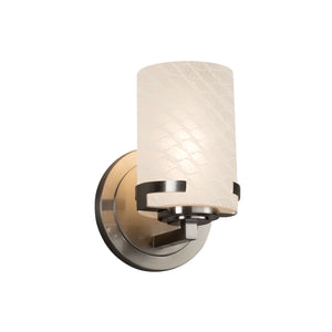 Justice Designs - FSN-8451-10-WEVE-NCKL - One Light Wall Sconce - Fusion - Brushed Nickel