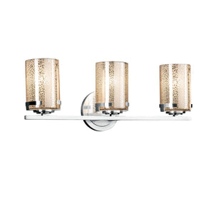 Justice Designs - FSN-8453-10-MROR-CROM - Three Light Bath Bar - Fusion - Polished Chrome