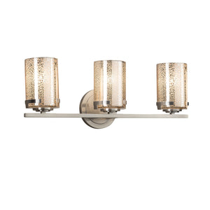 Justice Designs - FSN-8453-10-MROR-NCKL - Three Light Bath Bar - Fusion - Brushed Nickel