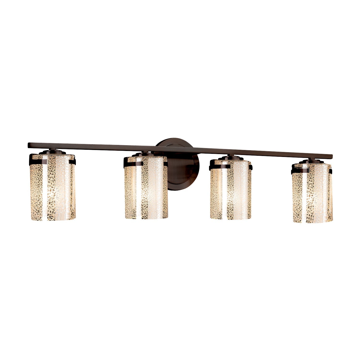 Justice Designs - FSN-8454-10-MROR-DBRZ - Four Light Bath Bar - Fusion - Dark Bronze