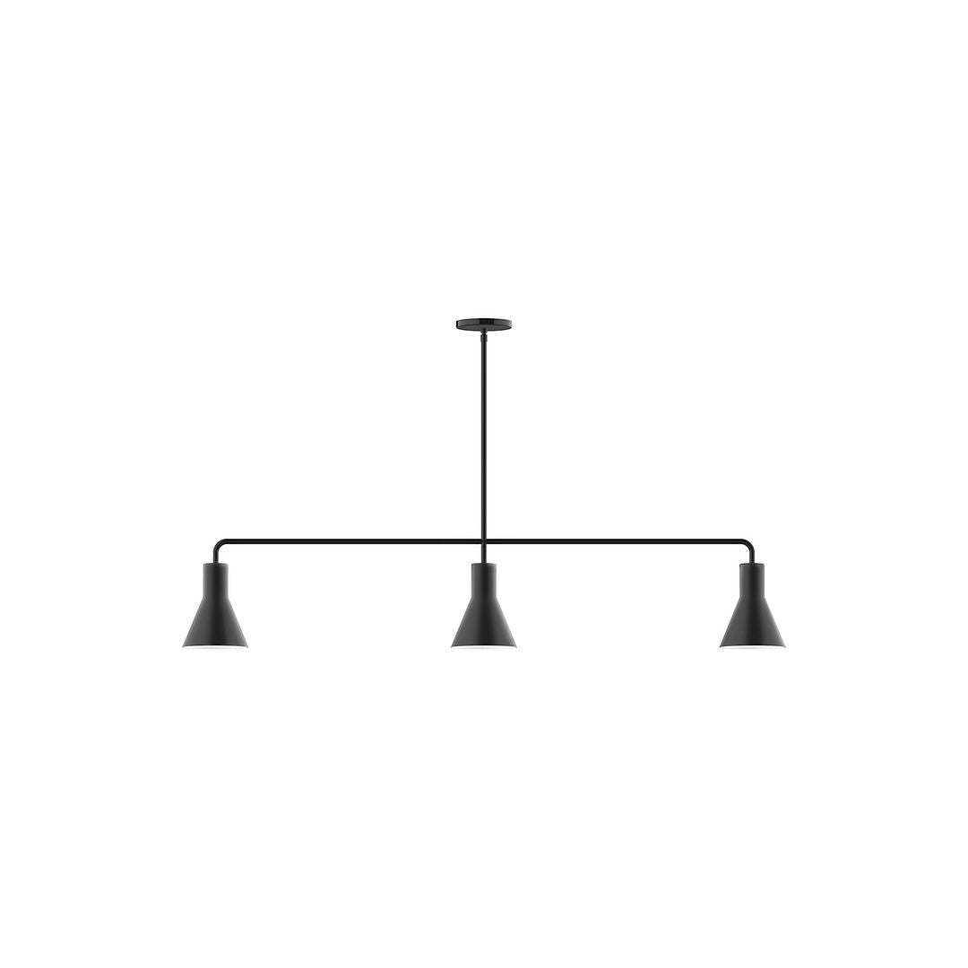 Montclair Light Works - MSN436-41 - Three Light Linear Pendant - Axis - Black