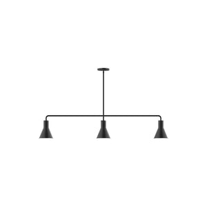 Montclair Light Works - MSN436-41 - Three Light Linear Pendant - Axis - Black