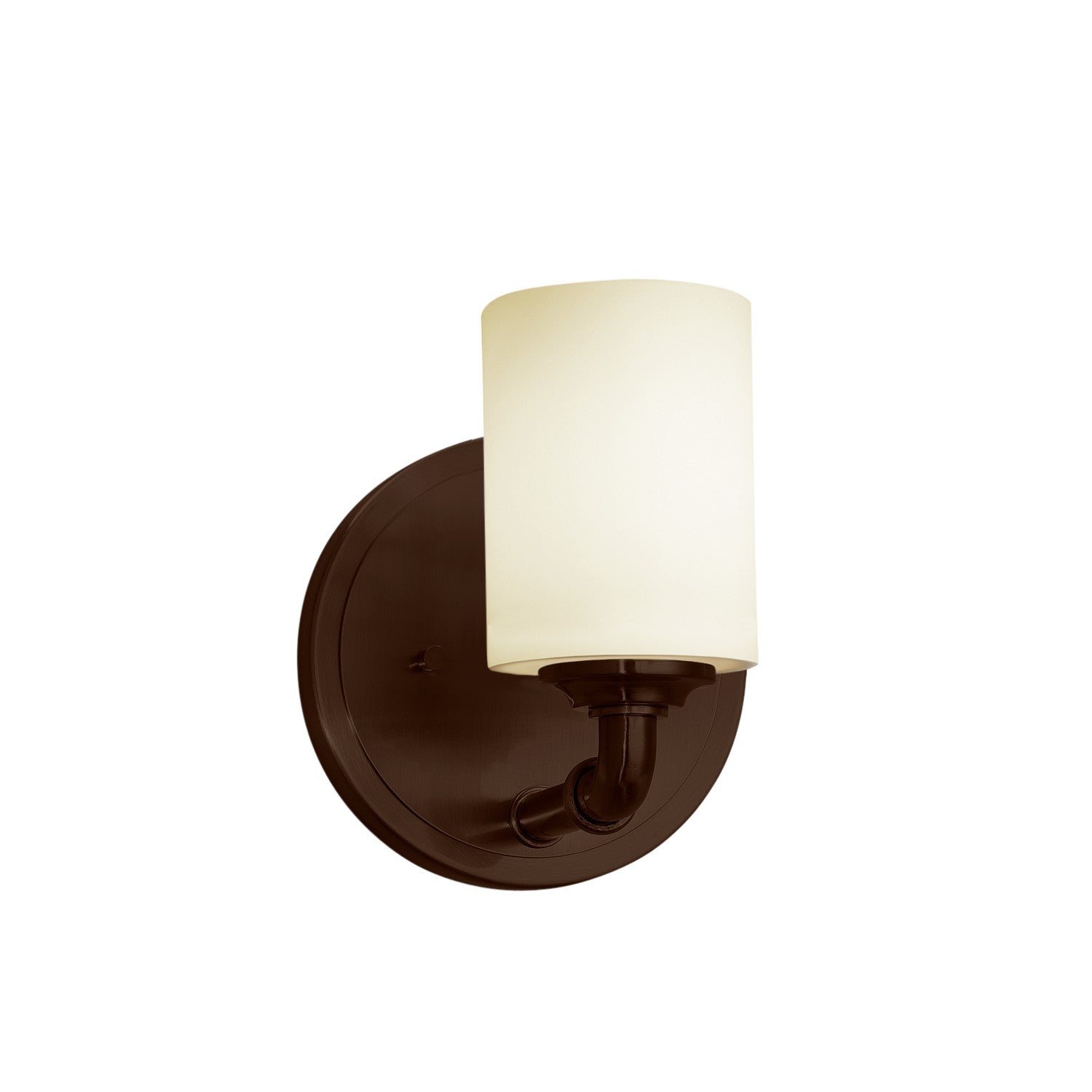 Justice Designs - FSN-8461-10-OPAL-DBRZ - One Light Wall Sconce - Fusion - Dark Bronze