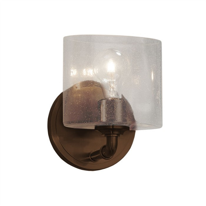 Justice Designs - FSN-8467-30-SEED-DBRZ - One Light Wall Sconce - Fusion - Dark Bronze