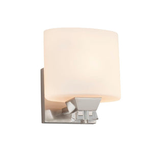 Justice Designs - FSN-8471-30-OPAL-NCKL - One Light Wall Sconce - Fusion - Brushed Nickel