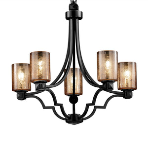 Justice Designs - FSN-8500-10-MROR-MBLK-LED5-3500 - LED Chandelier - Fusion - Matte Black