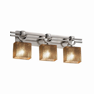 Justice Designs - FSN-8503-55-MROR-NCKL - Three Light Bath Bar - Fusion - Brushed Nickel