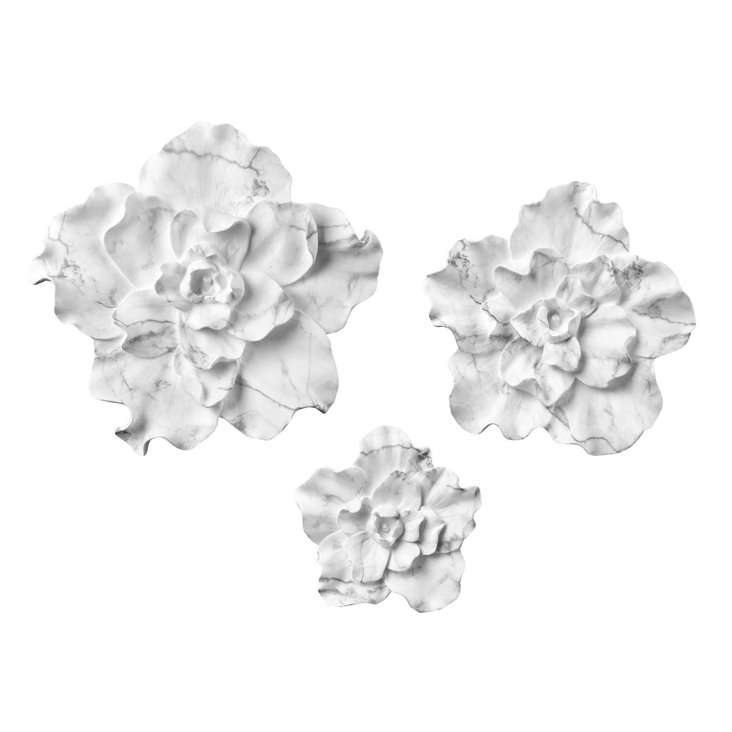 ELK Home - S0036-12024/S3 - Wall Art - Blume - White Marble