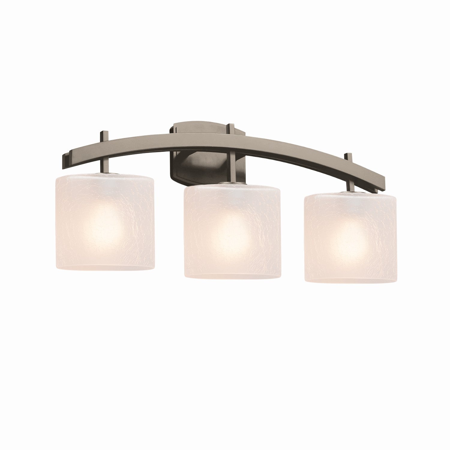 Justice Designs - FSN-8593-30-FRCR-NCKL - Three Light Bath Bar - Fusion - Brushed Nickel