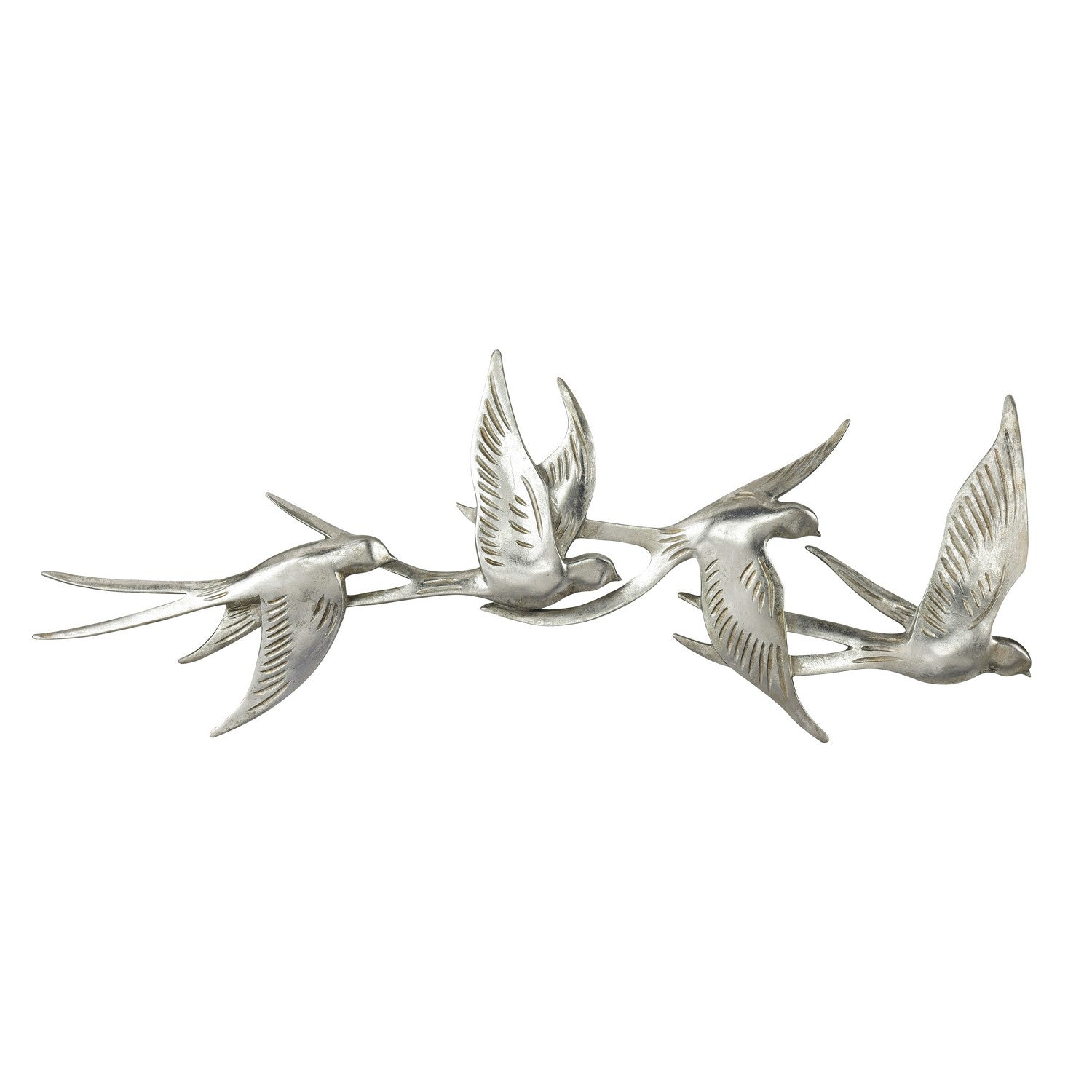 ELK Home - S0036-12027 - Wall Art - Flock - German Silver