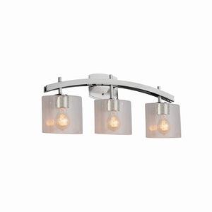 Justice Designs - FSN-8593-30-SEED-NCKL - Three Light Bath Bar - Fusion - Brushed Nickel