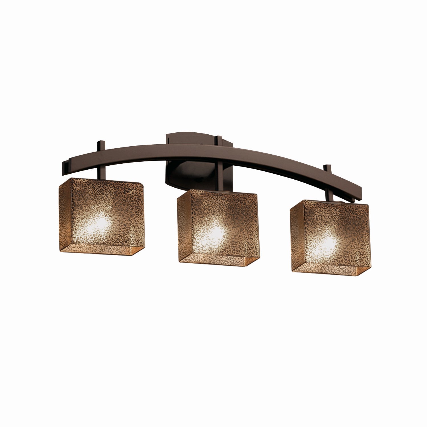 Justice Designs - FSN-8593-55-MROR-DBRZ - Three Light Bath Bar - Fusion - Dark Bronze