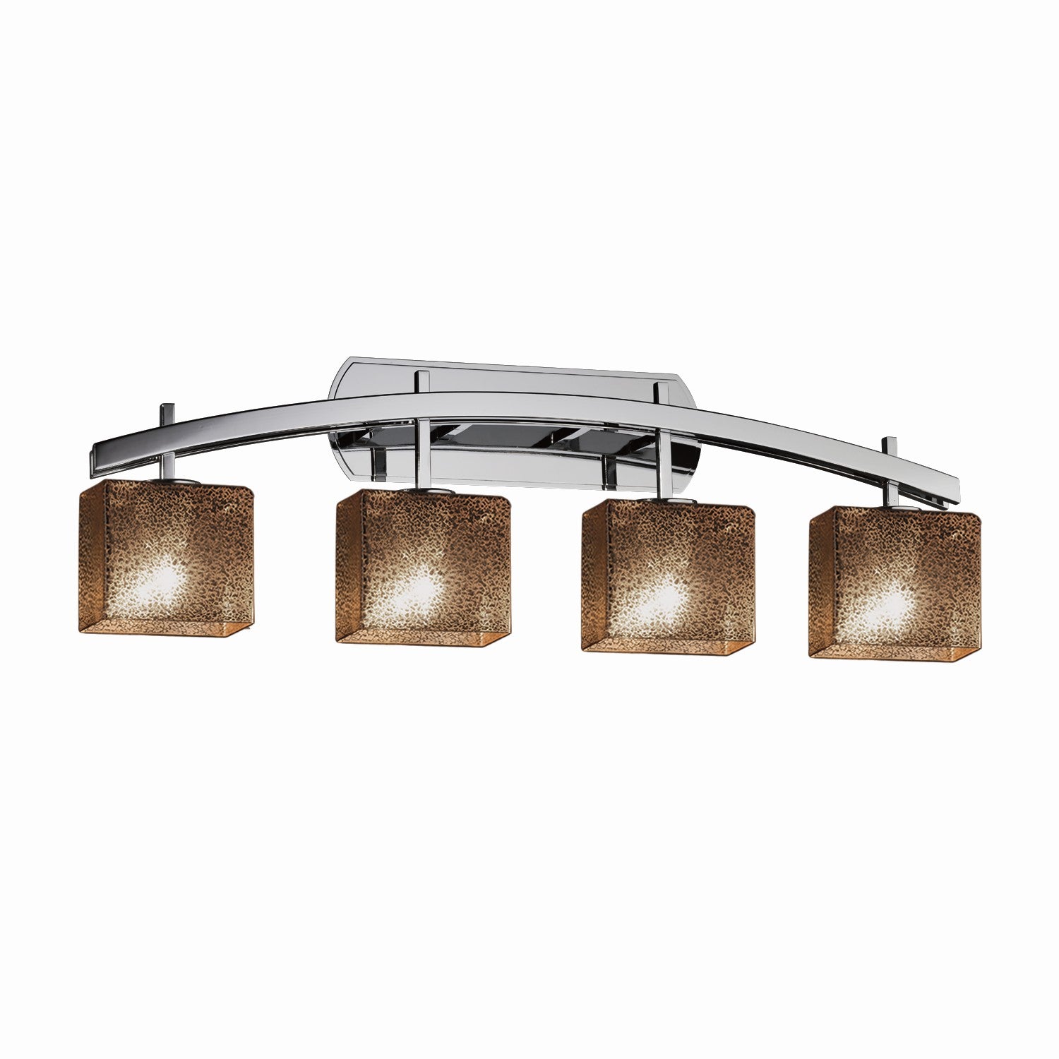 Justice Designs - FSN-8594-55-MROR-CROM - Four Light Bath Bar - Fusion - Polished Chrome