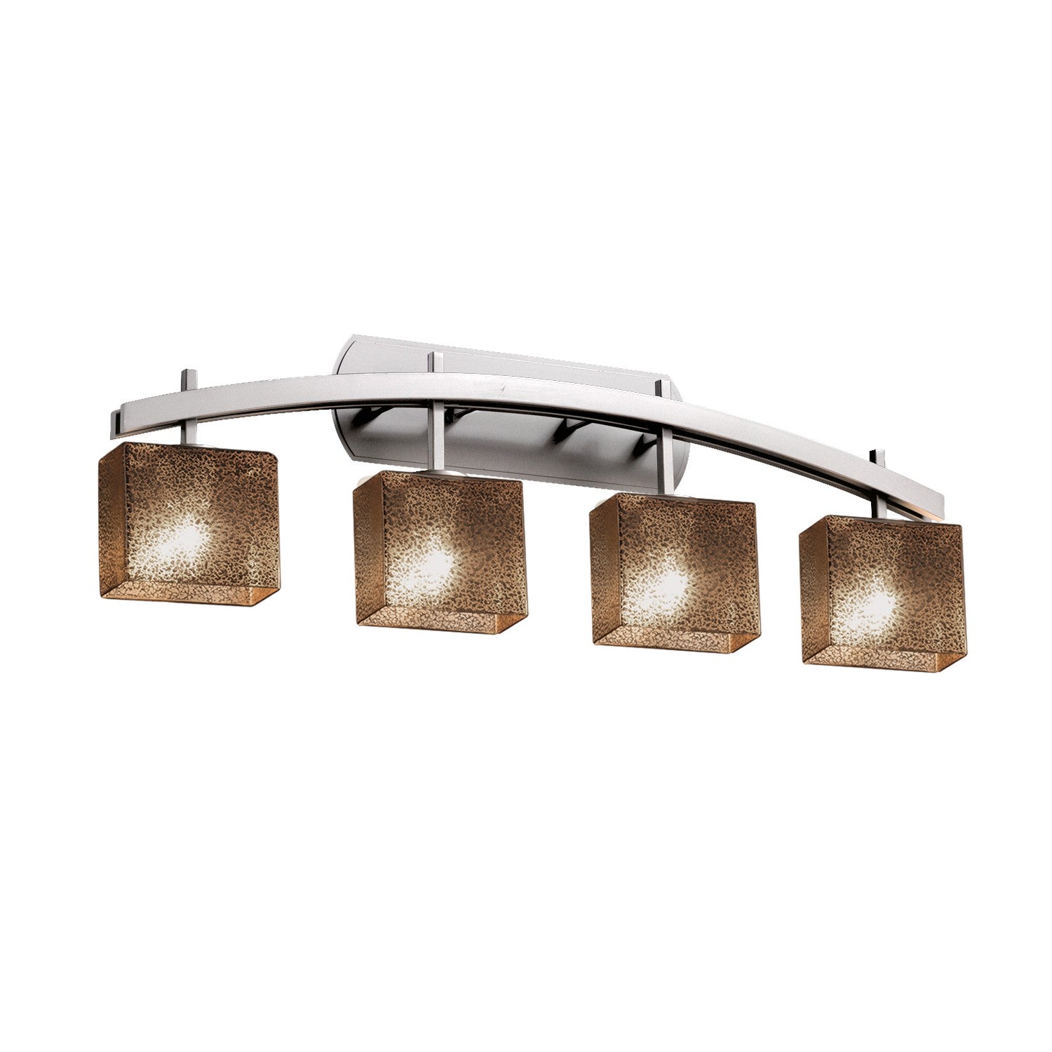 Justice Designs - FSN-8594-55-MROR-NCKL - Four Light Bath Bar - Fusion - Brushed Nickel