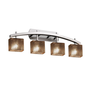 Justice Designs - FSN-8594-55-MROR-NCKL - Four Light Bath Bar - Fusion - Brushed Nickel