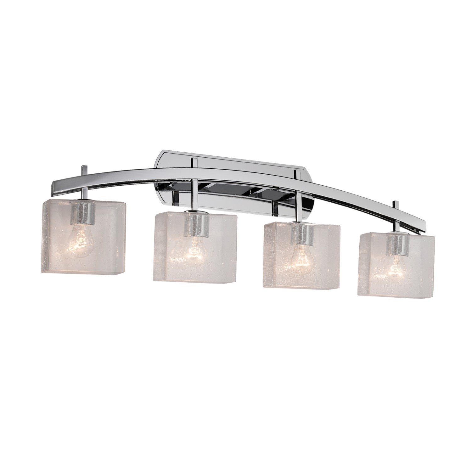 Justice Designs - FSN-8594-55-SEED-CROM - Four Light Bath Bar - Fusion - Polished Chrome