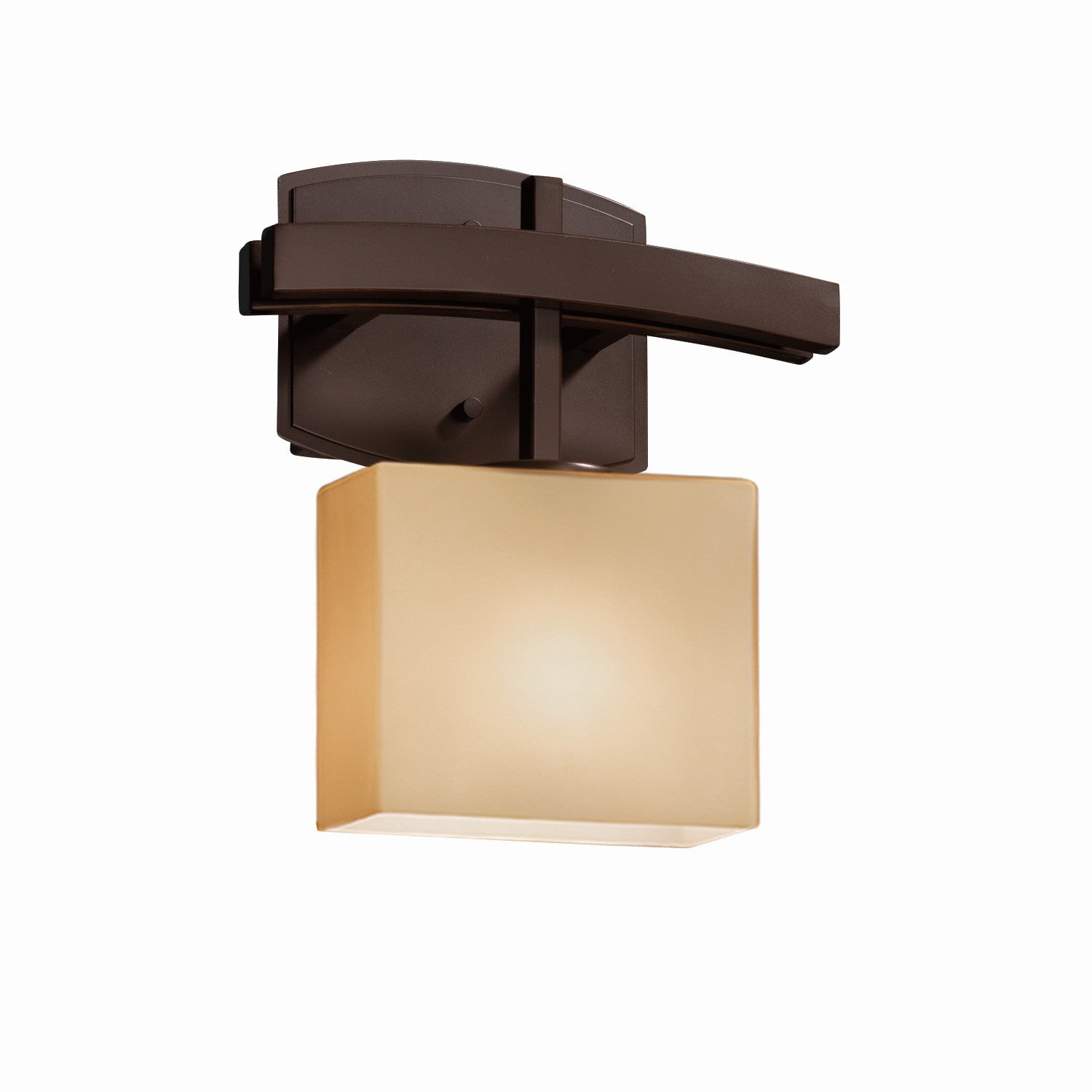 Justice Designs - FSN-8597-55-ALMD-DBRZ - One Light Wall Sconce - Fusion - Dark Bronze