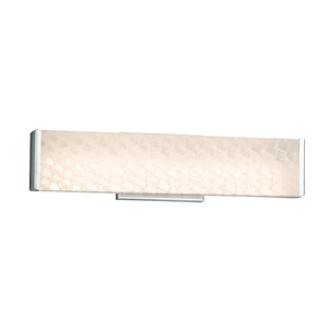 Justice Designs - FSN-8601-WEVE-CROM - LED Linear Bath Bar - Fusion - Polished Chrome