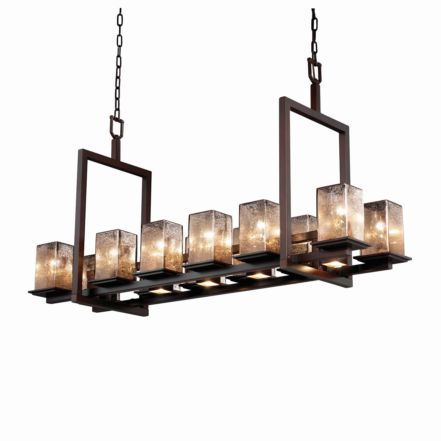 Justice Designs - FSN-8620-15-MROR-DBRZ-LED12-8400 - LED Chandelier - Fusion - Dark Bronze