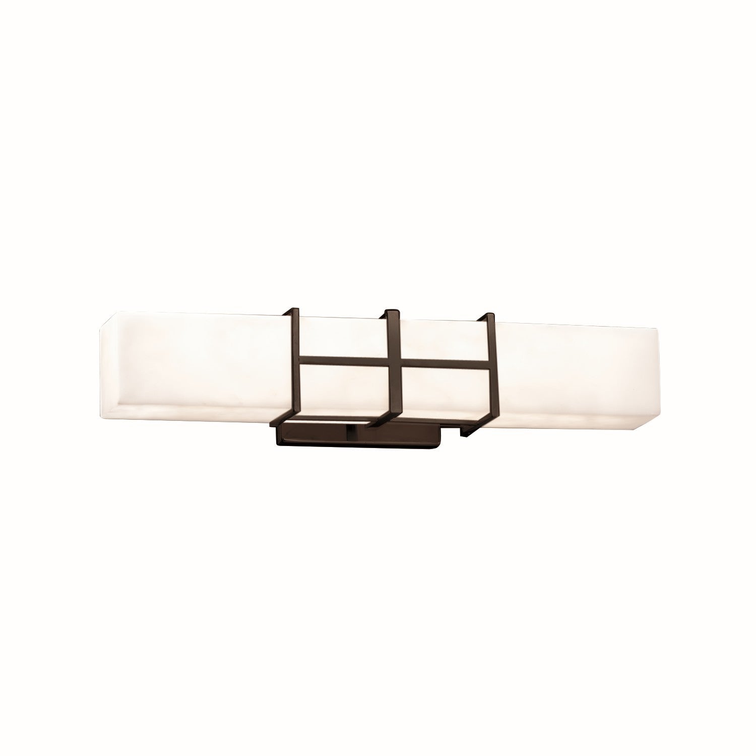 Justice Designs - FSN-8640-OPAL-DBRZ - LED Linear Bath Bar - Fusion - Dark Bronze