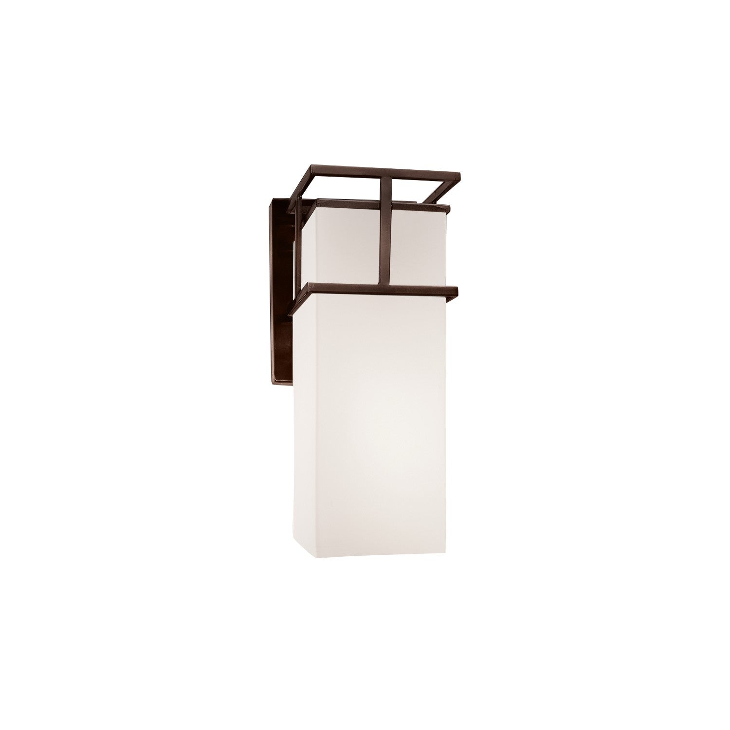 Justice Designs - FSN-8641W-OPAL-DBRZ - LED Outdoor Wall Sconce - Fusion - Dark Bronze